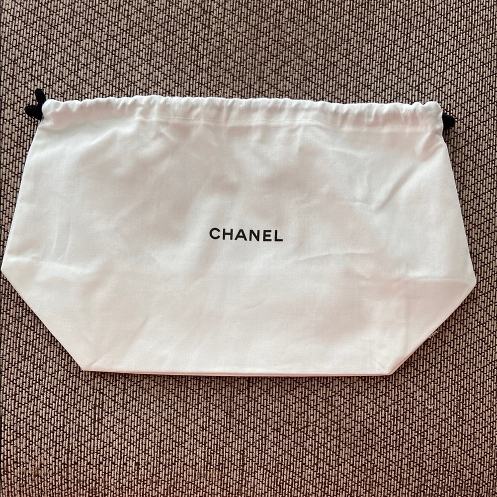 CHANEL White Logo Drawstring Bag (listing #2)